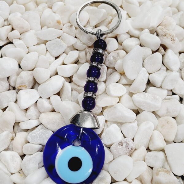 Amethyst evil eye Key Chain