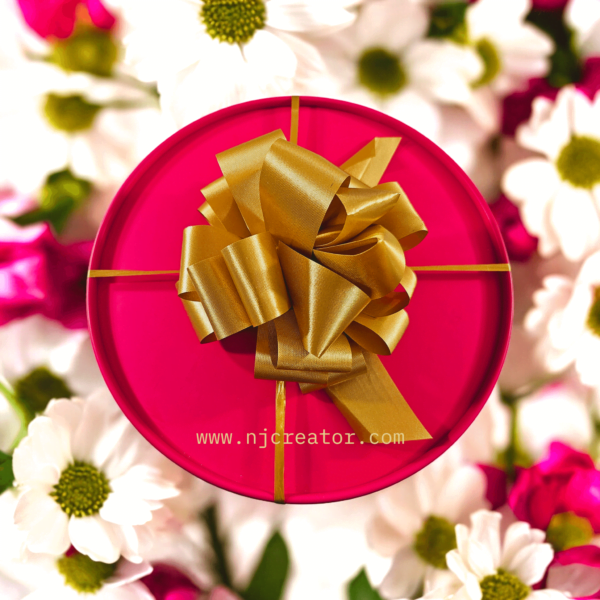 PINK BOX RAKHDI PACKAGE FOR CANADA AND INTERNATIONAL DELIVERY  ( NOT FOR INDIA ) - with dry fruits, chocolates, 5 Rakhdis, indian sweet