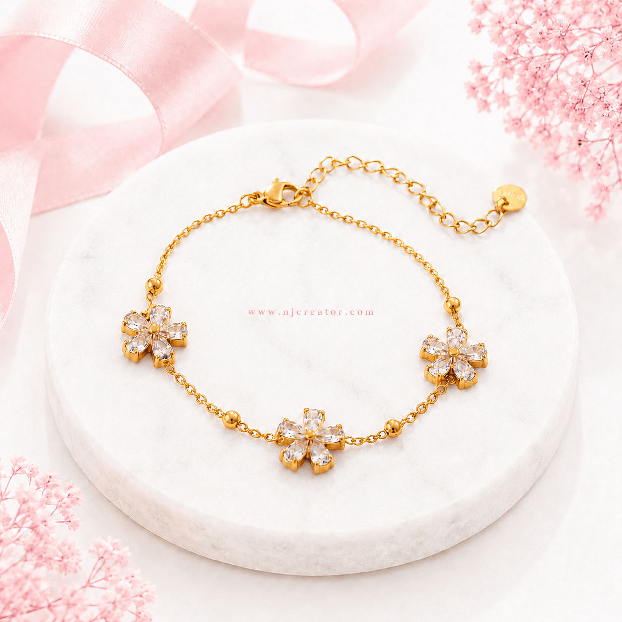 "GB123" | 18K Gold Plated Anti-Tarnish Bracelet | Everyday Wear | NJ Creator - Image 4