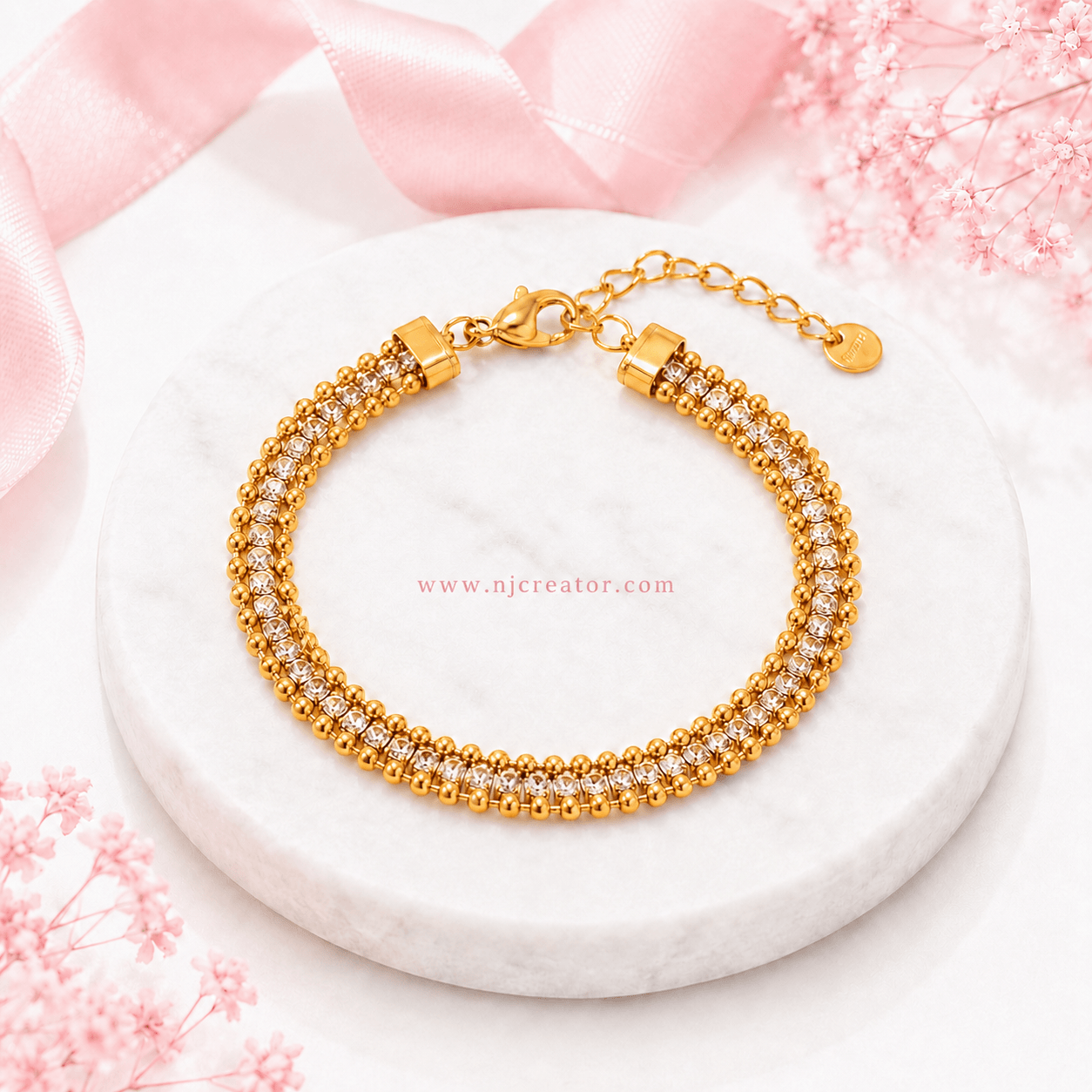 "GB123" | 18K Gold Plated Anti-Tarnish Bracelet | Everyday Wear | NJ Creator - Image 2