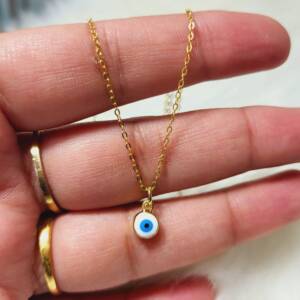 ROUND EVIL EYE NECKLACE