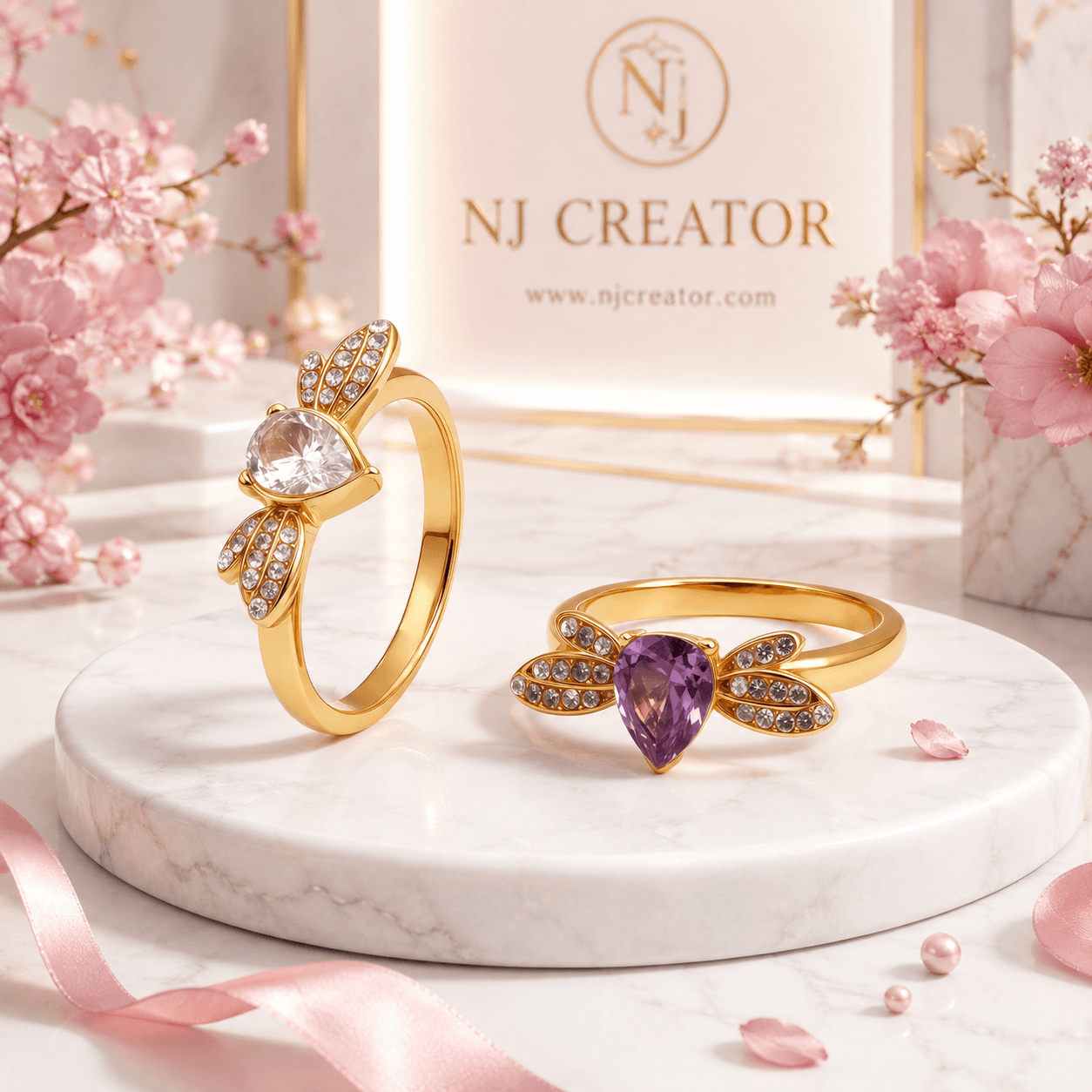 "R0037" 18K Gold Plated Rings – Elegant Everyday Fashion Jewelry