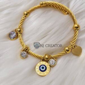 Gold-plated Evil Eye Bracelet