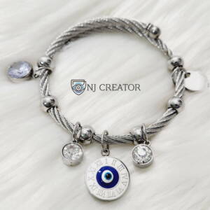 Silver Evil Eye Bracelet