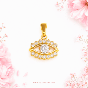 "PD001" | 18K Gold Plated Evil Eye Pendant – Anti-Tarnish Protection Necklace Charm