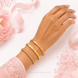 "GB124"18K Gold Plated Bracelet Combo | Anti-Tarnish Everyday Jewelry