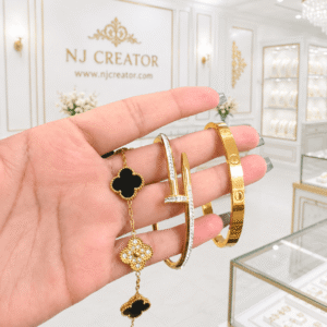 "STK009" 18k Gold plated Bracelet | Set of two