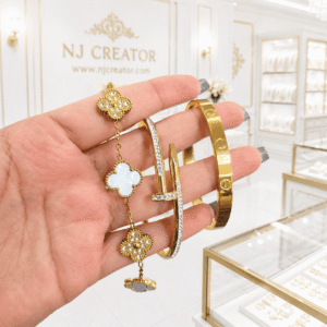"STK008"18k Gold plated Bracelet | Set of two