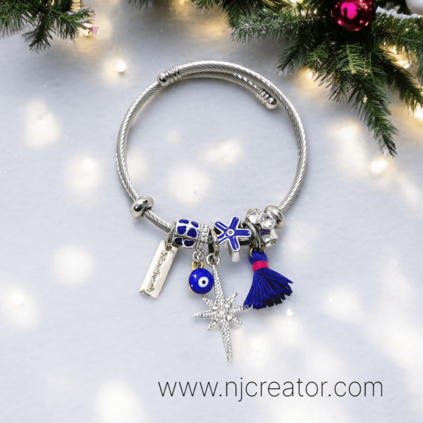 Star Charm Blue Evil Eye Bracelet