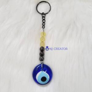 Evil Eye Key-chain K6 - Citrine & Hematite