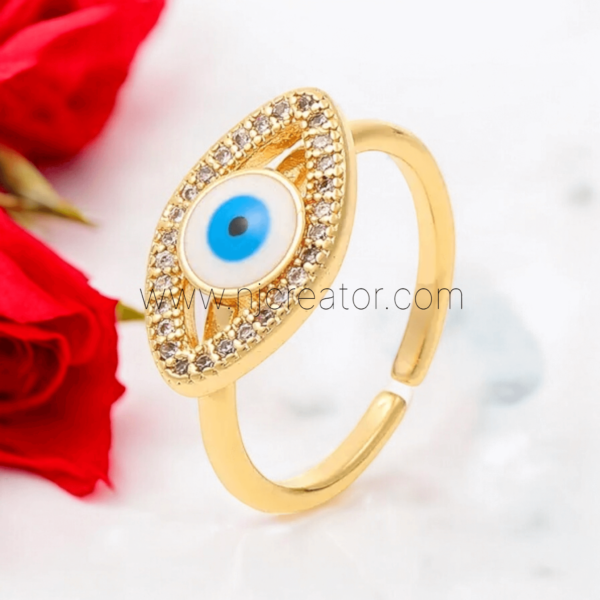 Eye shaped Evil Eye Ring