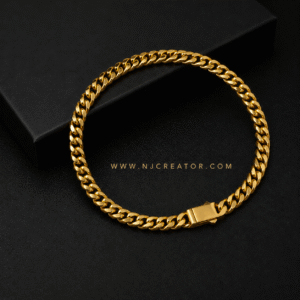 24K Gold Plated Cuban Link Chain for Men Thick & Heavy | Water-resistance | 22 " Length | CH0001