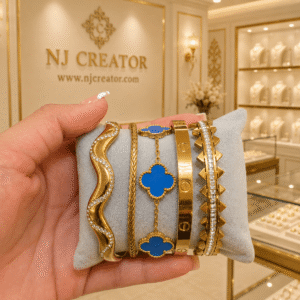 "STK005" 18K Gold Plated Bracelet Stack Set for Women | Anti-Tarnish Bracelets | NJ Creator