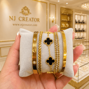 "STK002" 18K Gold Plated Bracelet Stack Set for Women | Anti-Tarnish Bracelets | NJ Creator