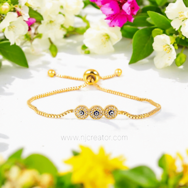 Evil Eye Najar Bracelet  Z9 - Zircon Stone Bracelet 18k Gold plated