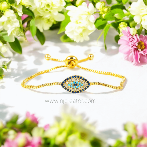 Evil Eye Najar Bracelet  Z7 - Zircon Stone Bracelet 18k Gold plated