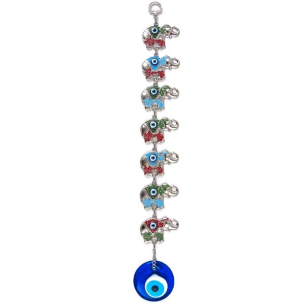 Seven Elephant Evil Eye Hanging