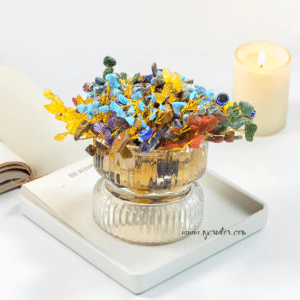 7 Chakra Gemstone Tree perfect small size for work desk, night table, coffee table in some kind of tray | Mixed Gemstone Tree for Protection, Balance & Positive Energy | Spiritual Home Decor Gift