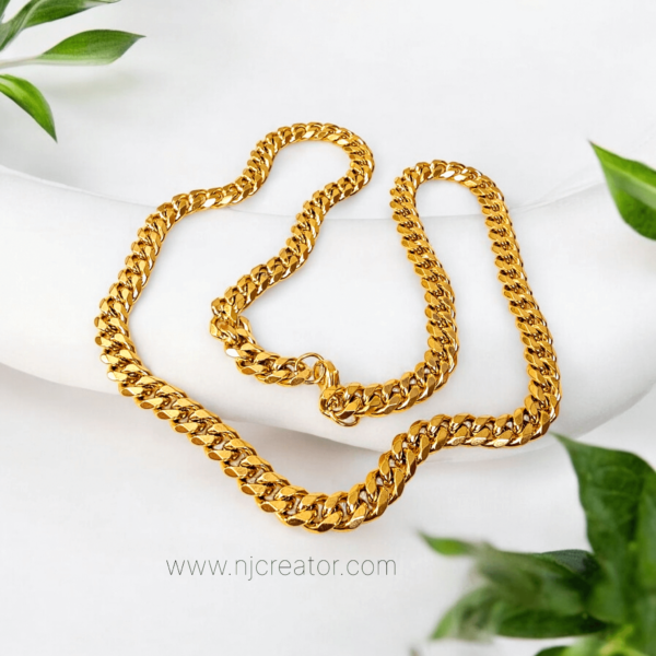 Men 8mm 18k Gold Plated Thick & Heavy Chain | Water-resistance