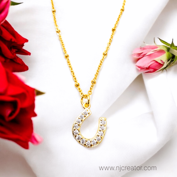 Lucky Charm | Horse Shoe | 18k Gold Plated Necklace