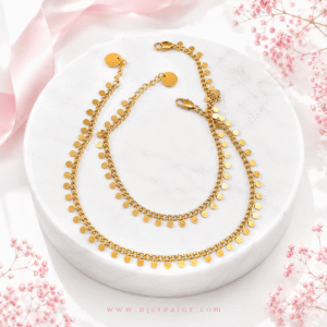 Anklet, Bracelet and Necklace | 18k Gold Plated | Anti- Tarnish | Everyday | Waterproof | NJCREATOR