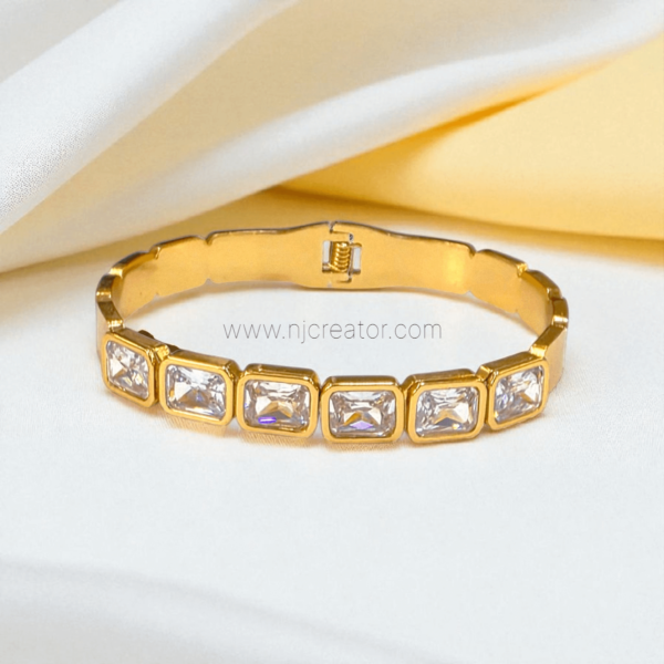 18K Gold Plated Bracelet | Anti-Tarnish | Premium AD Stones