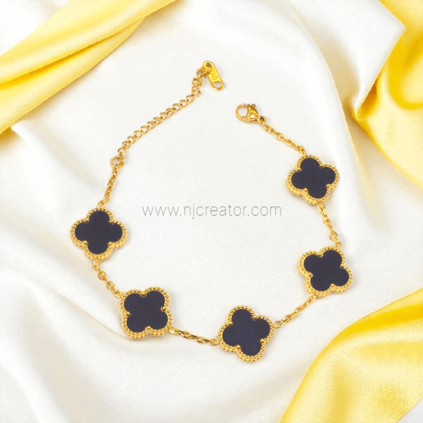 Black Van Cleef Bracelet  | 18k Gold plated | Anti Tarnish