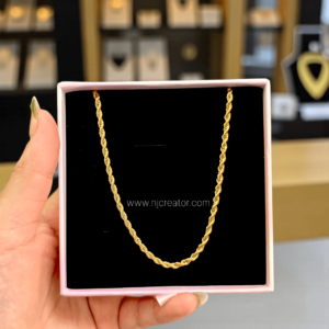 18k Gold Plated | Elegant Gold Rope Chain 2.5MM | Thick & Heavy | Water-resistance | CH00010