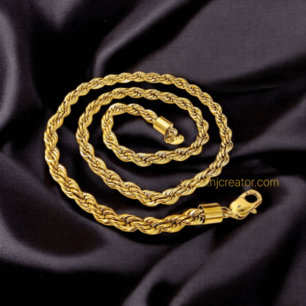 Men Chain (6mm)18k Gold Plated Thick & Heavy | Water-resistance