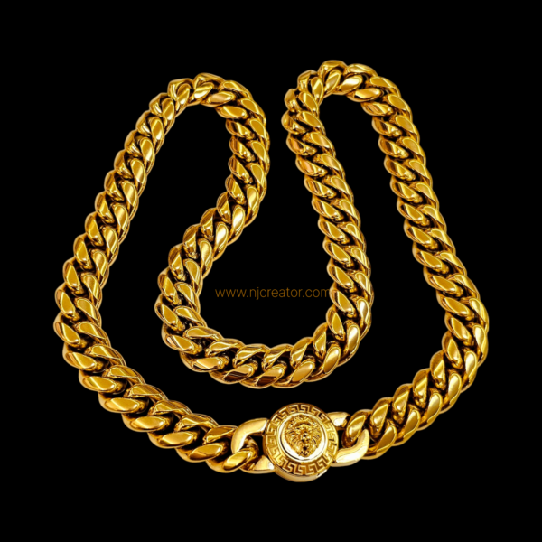 Men Chain 12mm 18k Gold Plated Thick & Heavy | Water-resistance