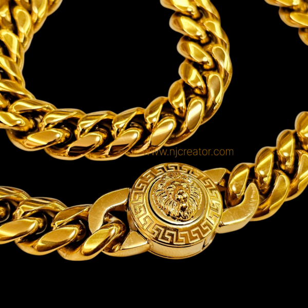 Men Chain 12mm 18k Gold Plated Thick & Heavy | Water-resistance - Image 2