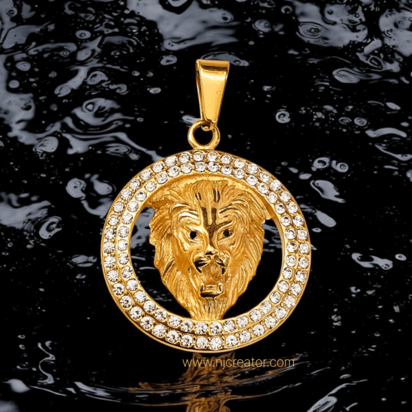 Lion locket for Men Chain 18k Gold Plated | Water-resistance (Copy)