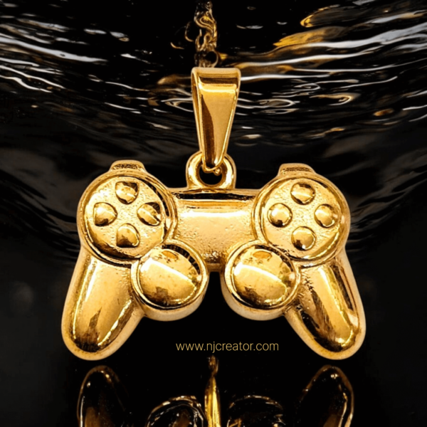 Video Game Remote Locket  for Men Chain 18k Gold Plated