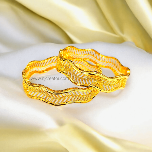 18k Gold Plated Indian style Bangles | Set of two | B207