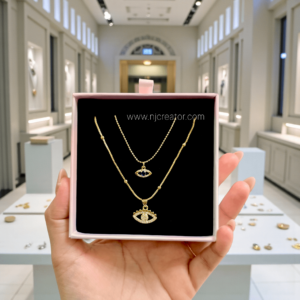 Evil eye Necklace N153 | 18k Gold plated Women Necklace | long lasting