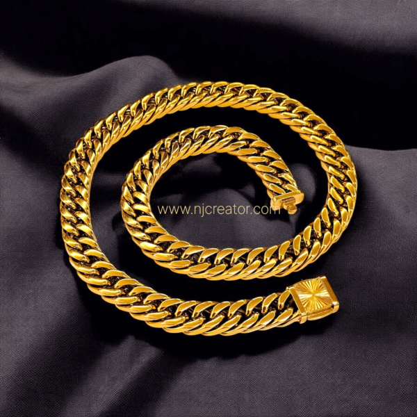 Men Chain (12mm)18k Gold Plated Thick & Heavy | Water-resistance | 22 inch