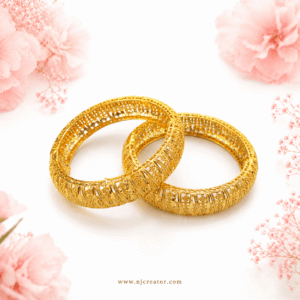 B207 | 24K Gold Plated Indian style Bangles | Set of two | B207