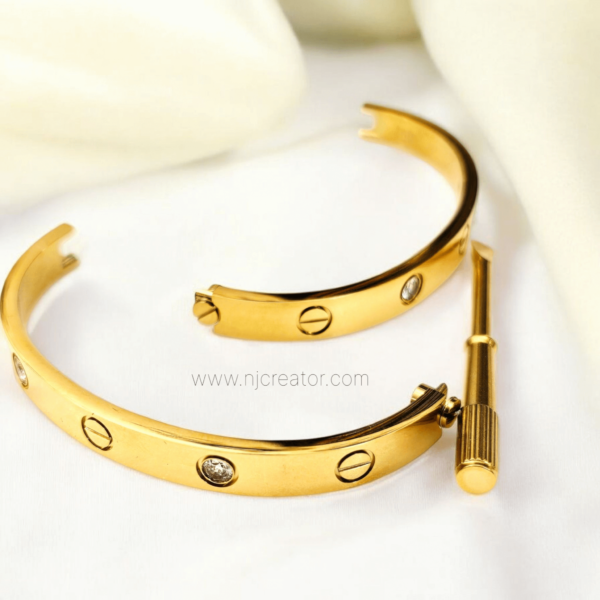 Cartier inspired Bracelet Premium Quality | Anti-Tarnish - Comes with Screw | K155 - Image 2