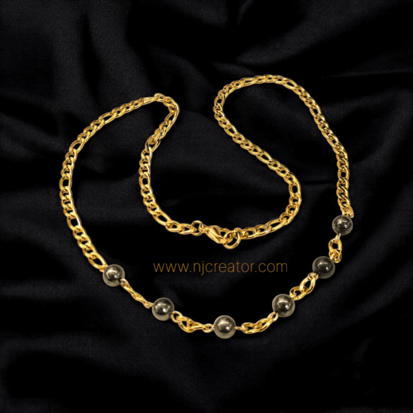 Pyrite Necklace for men and women | 18K Gold plated | Anti Tarnish -Waterproof