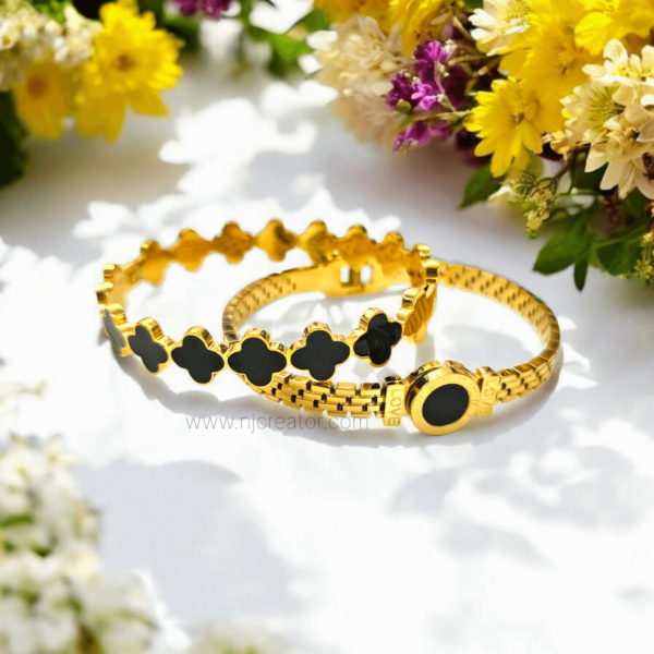 18k Gold plated Bracelets - Set of two | Anti-Tarnish