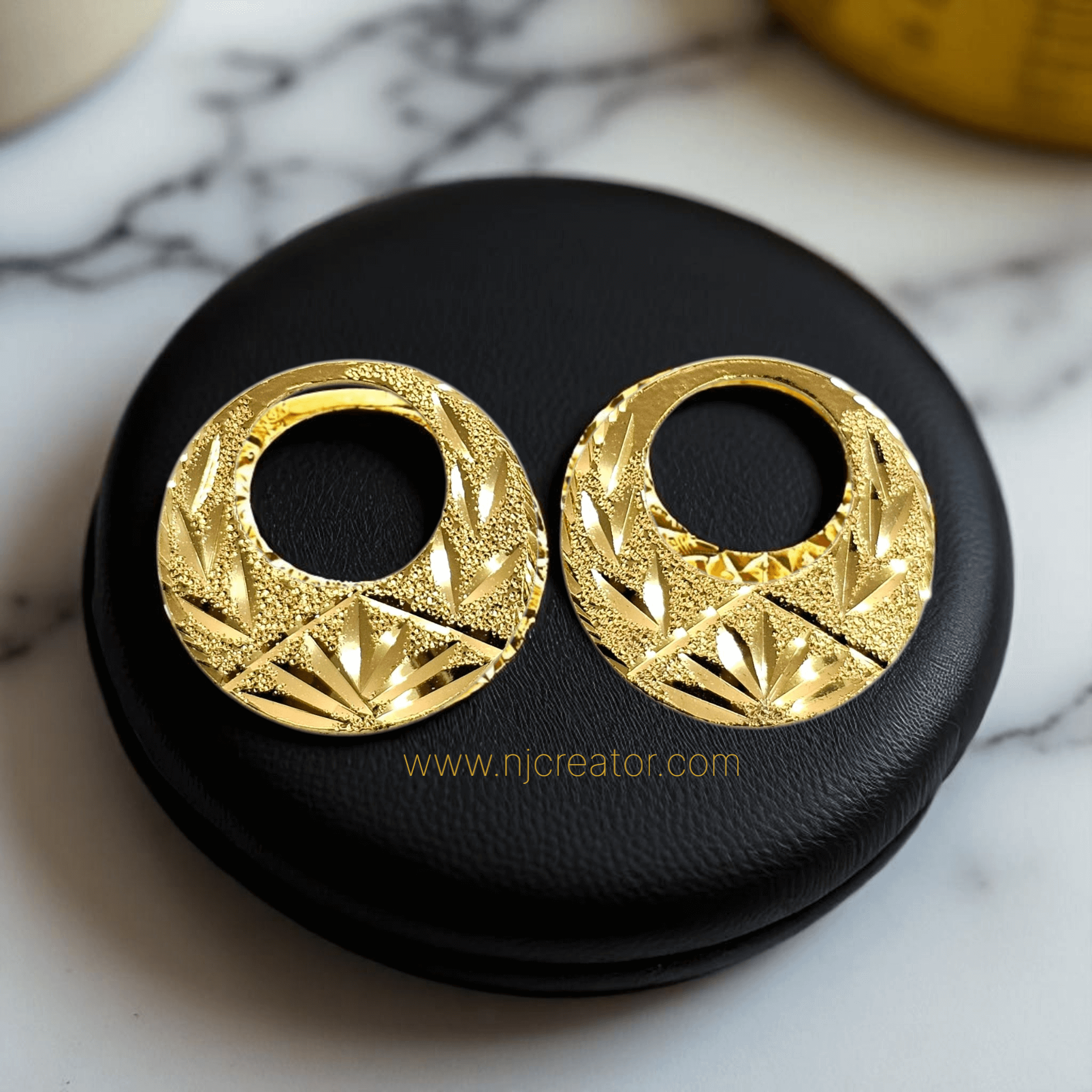 Gold Plated Natiya 2.5cm - Two design in one NT02 - Image 2