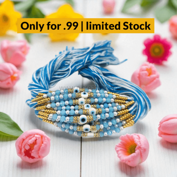 Assorted colors rakhdi Dhaga | Price per pc | 10 different designs