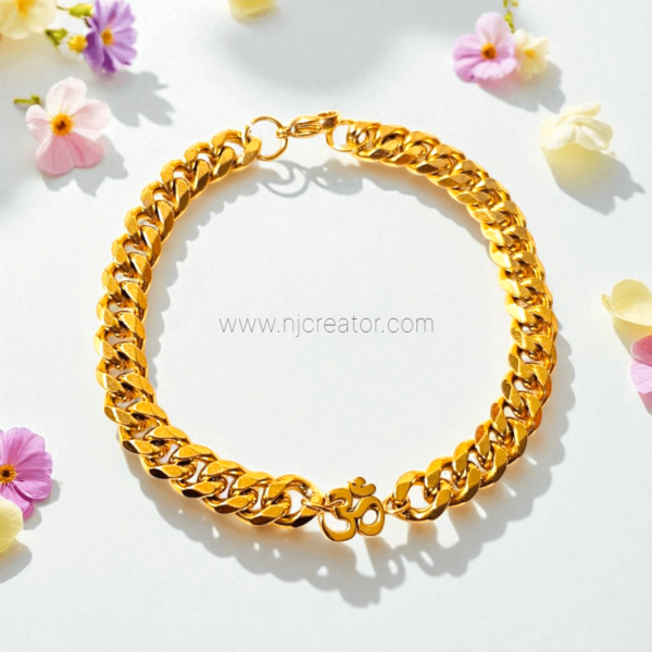 Men OM 18k Gold plated Evil Eye bracelet MG4