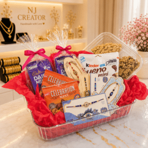 "PACK123" MEGA Rakhdi Hamper for Canada, USA and International Customer (Not for India )