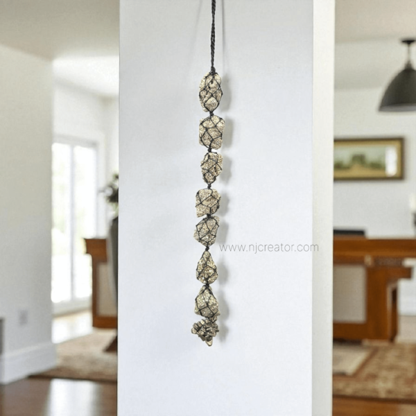 Pyrite Gemstone Wall hanging | Wealth, willpower, Confidence, Strength & Success