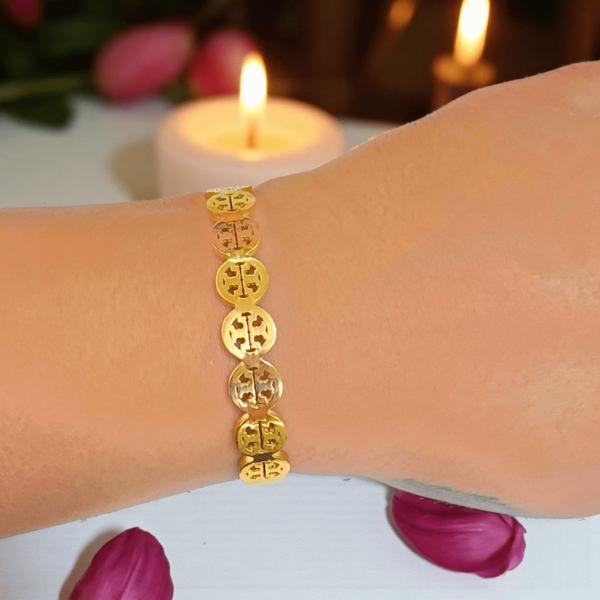 18k Gold plated Bracelet | Durable in contact of Water | TR219 - Image 2