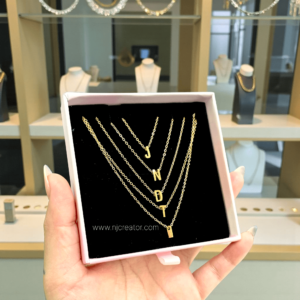 LETTER 18k Gold plated Necklace | Anti Tarnish, Waterproof - LTR208