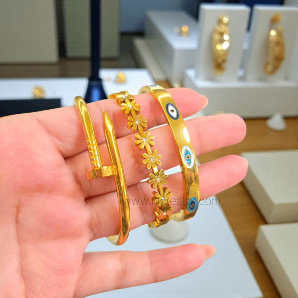18K Gold plated Long Lasting bracelet | Single and Set of three can be purchased