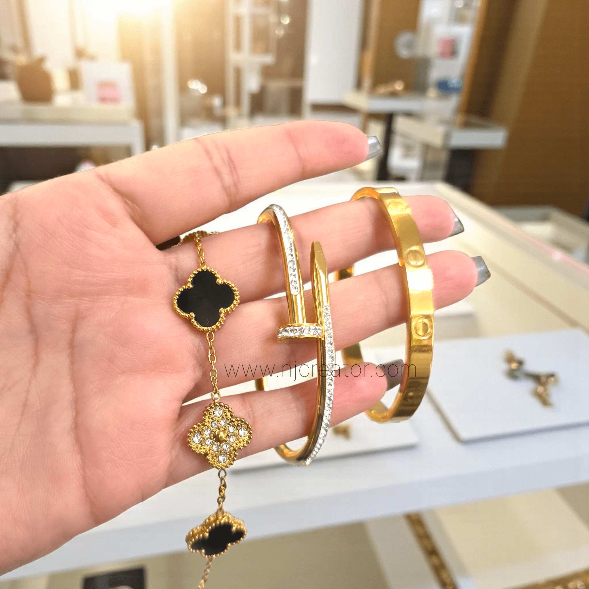 Evil Eye 18k Gold plated Bracelet | Set of two V_C1132