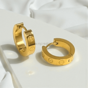 18K Gold plated Cartier inspired Hoop Earing CRT1253